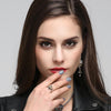 Yellow Flower Skull Ring