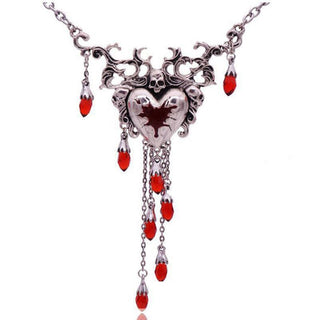 Skull Heart Choker Necklace