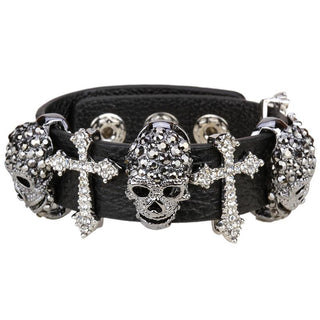 Crystal Rhinestone Skull Bracelet