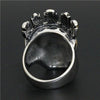 Golden Silver Crown Skull Ring