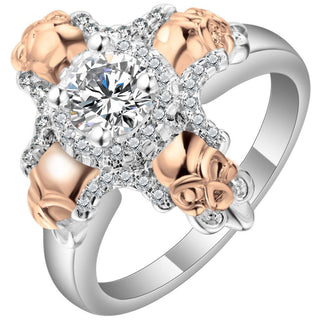 Skull Rhodium Plated Princess Ring