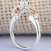 Skull Rhodium Plated Princess Ring