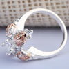 Skull Rhodium Plated Princess Ring