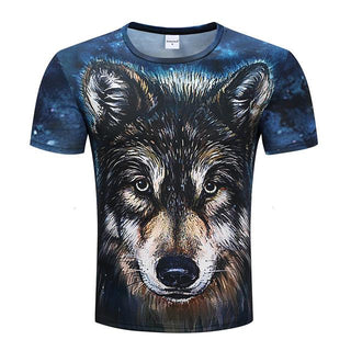 Wolf Printed Unisex T-shirts,  Short SLeeve 3D Top Funny  Novelty Streetwear - designfullprint