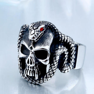 Vintage Snake Skull Ring