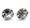 Stone Crystal Skull Ring