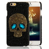Bling Rhinestone Skull With Blue Eye Phone Cases For iPhone from 5 to  8+ and Samsung S8 S7 S6 Edge - designfullprint