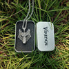 Antique Sterlling Silver Wolf Head Necklace With Silver Chain - designfullprint