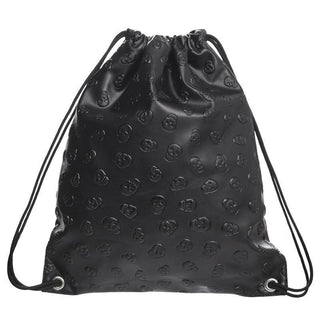 Skull Leather Drawstring Bag