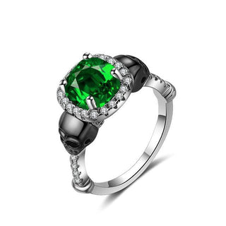 Skull Skeleton Hand Crystal Ring