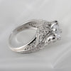 Vintage Skull and Flower Ring