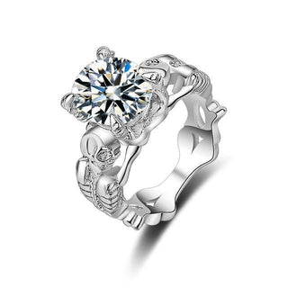 Women Crystal Skull Ring