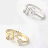 Music Note Adjustable Rhinestone Midi Rings for Women - designfullprint