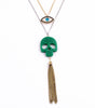 Skull Tassel Crystal Eye Necklace