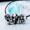 Stainless Steel  3 Punk Skulls Pendant Necklace - designfullprint