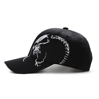Unisex 100% Cotton Skull Embroidery Baseball Cap - designfullprint