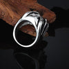 Stainless Steel Skull Wide Biker Ring