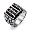 Punk Men's Skull Cross Stainless Steel Rings