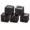 Set of 5 Nemesis Black Skull Dice - designfullprint