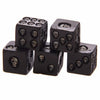 Set of 5 Nemesis Black Skull Dice - designfullprint