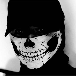 Cool Skull Design Multifunction Half Face Mask - Ski Sport Motorcycle Biker Scarf