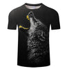 Yellow Teeth Wolf 3D Print Men Women T-shirt , Summer Funny Short Sleeve O-neck Tops&Tees - designfullprint