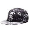 Unisex 100% Cotton Skull & Bones Embroidery Snapback - designfullprint