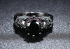 Skull CZ Silver Punk Ring - Engagement, New Year, Valentine Ring - designfullprint