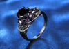 Skull CZ Silver Punk Ring - Engagement, New Year, Valentine Ring - designfullprint