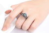 Skull CZ Silver Punk Ring - Engagement, New Year, Valentine Ring - designfullprint