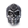 Stainless Steel Masonic Skull Rings - designfullprint