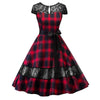 Gothic Vintage Tartan Lace Dress