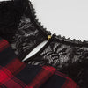 Gothic Vintage Tartan Lace Dress