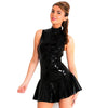 Sexy Gothic Faux Leather And Latex Bodycon - designfullprint