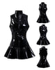 Sexy Gothic Faux Leather And Latex Bodycon - designfullprint