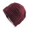 Super Warm Skull Knitted Wool Beanie with Skull Charm and Soft Fur Inside - designfullprint