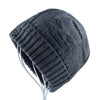 Super Warm Skull Knitted Wool Beanie with Skull Charm and Soft Fur Inside - designfullprint