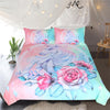 Unicorn and Rose Bedding Set (Duvet Cover and Pillowcases) - designfullprint
