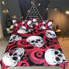 Octopus and Skull Bedding Set Red (Duvet Cover and Pillowcases) - designfullprint