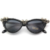 Rhinestone Cat Eye Skull Sunglasses for Woman - designfullprint