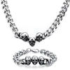 Stainless Steel Skull Jewelry Set
