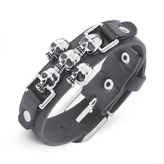 Skull Punk Rock Belt Buckle Bracelet