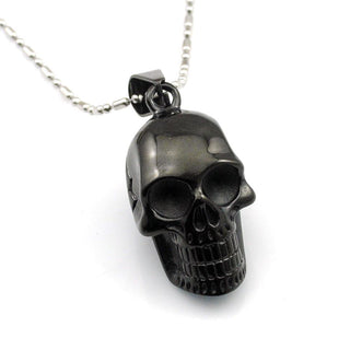 Black Skull Head Stainless Steel Necklace