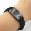 Vintage Skull Faux Leather Bracelet