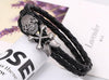 Vintage Braided Steampunk Skull Bracelet