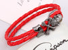 Vintage Braided Steampunk Skull Bracelet