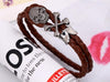 Vintage Braided Steampunk Skull Bracelet