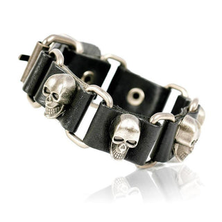 Skull Chain Stainless Steel Charm Bracelet
