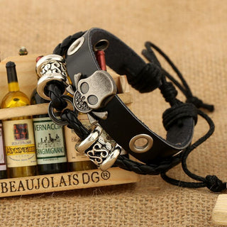 Retro Skull Rope Chain Bracelet