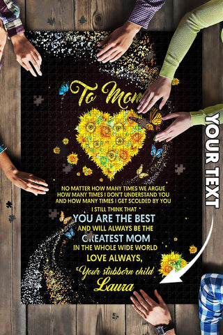 Gift For Mom Sunflower Mom Is The Best Big Gift Jigsaw Puzzle Mother Day Gift